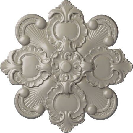 Ekena Millwork Katheryn Ceiling Medallion, Hand-Painted Pearl White, 18 1/8"OD x 1 1/4"P CM18KAPWS